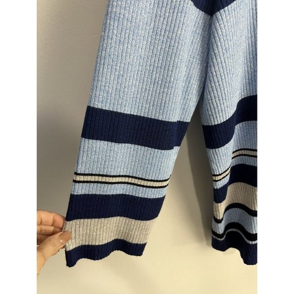 Investments Blue Striped Ribbed Sweater NWT Size 3X - Picture 4 of 6